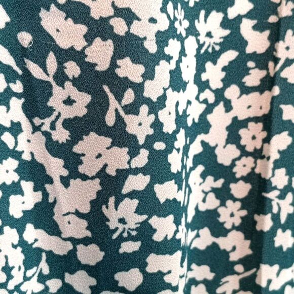 Sienna Sky Women's Floral Green / White V Neck Boho  Midi Dress sz L Feminine - Picture 6 of 14